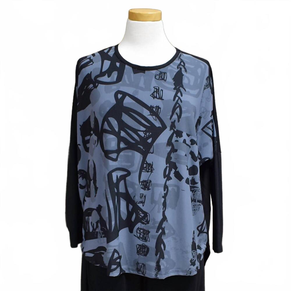 NEW INOAH women's print dolman tee in gray